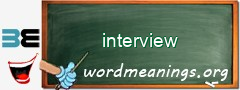 WordMeaning blackboard for interview